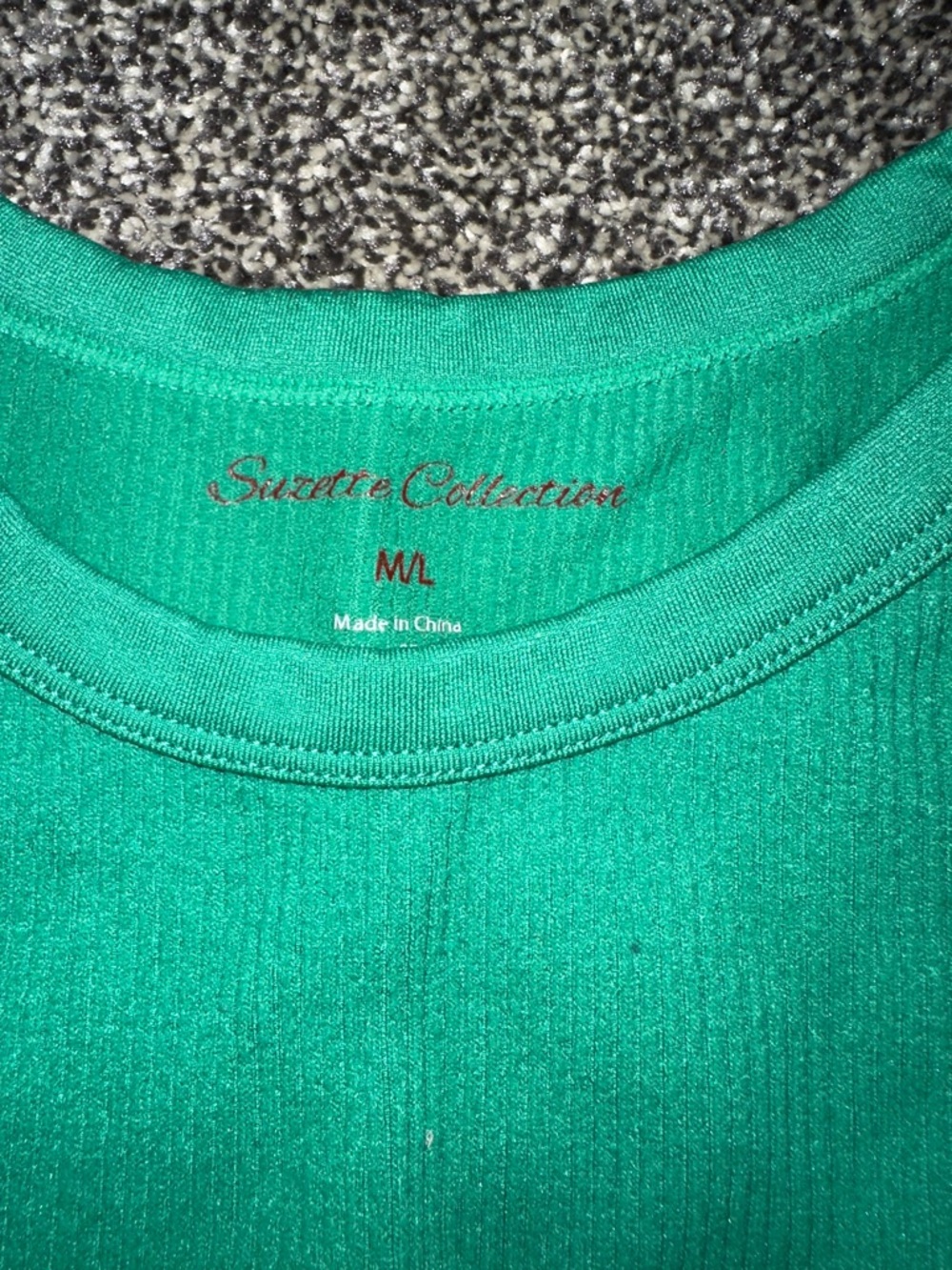 Green Ribbed Tank Top - Picture 2 of 2